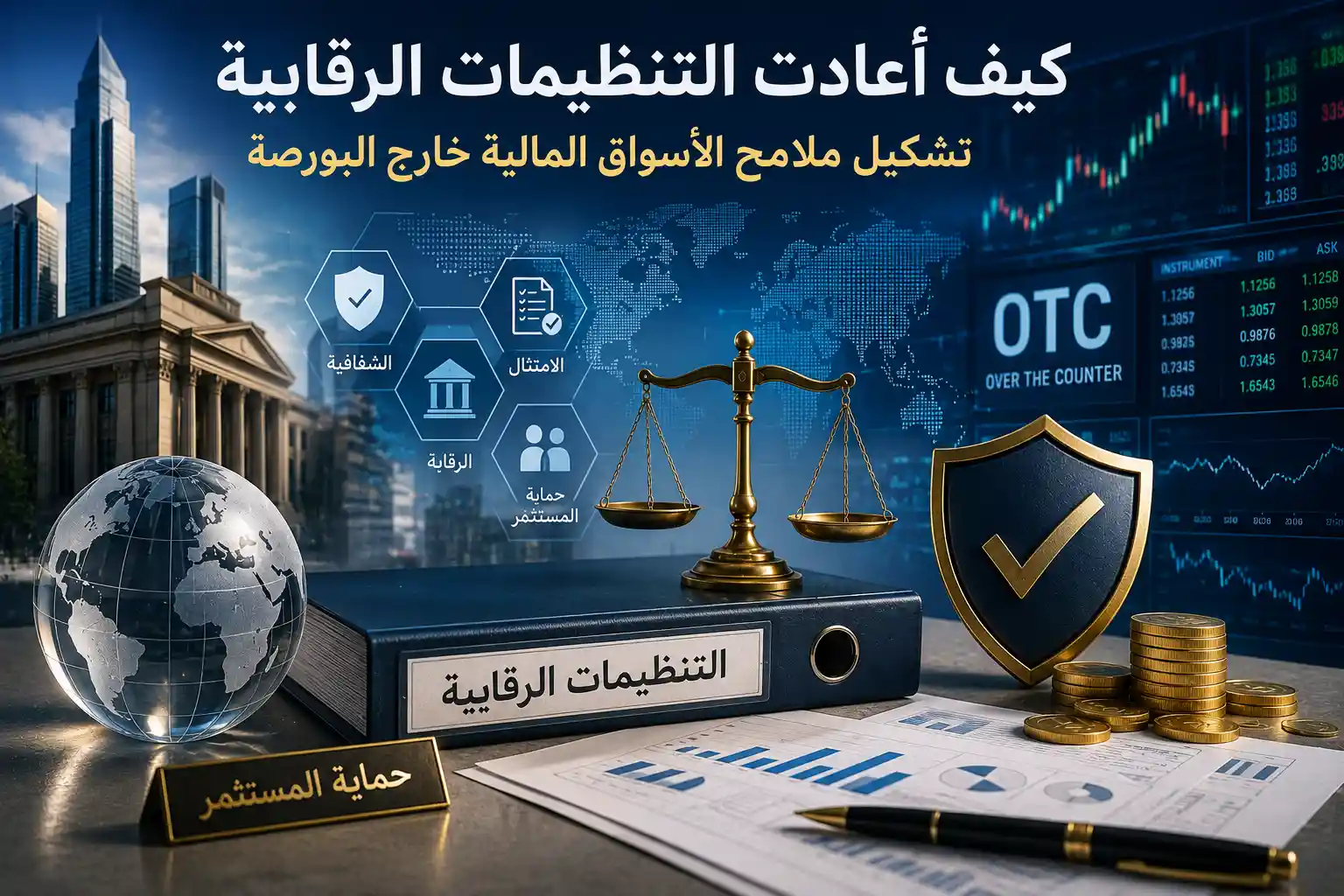 رسم توضيحي يوضح التنظيمات الرقابية في الأسواق المالية خارج البورصة